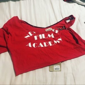Red “Furst if a kind vintage” crop top